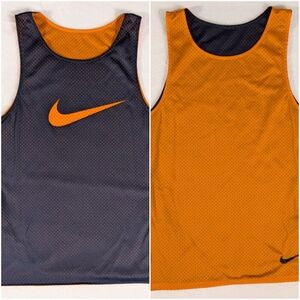 ❤️ Nike Sleeveless Reversible Jersey Orange & Black Boys Medium